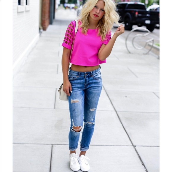 Tobi | Pink Fair and Square Top - Picture 1 of 8